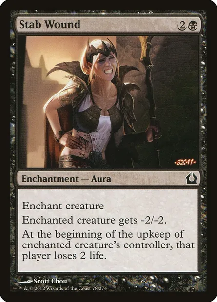 Stab Wound, Magic card RTR 78 — Return to Ravnica set