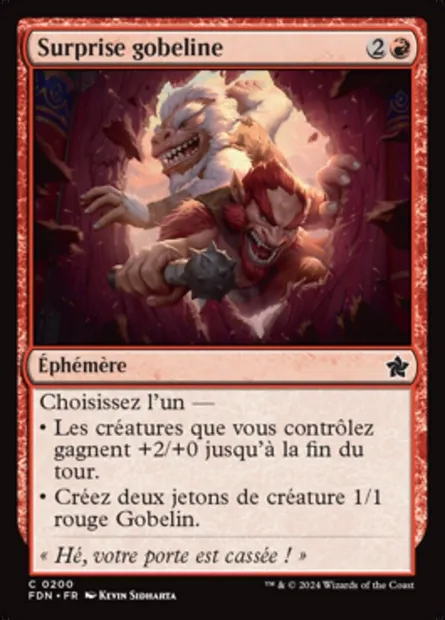 Surprise gobeline, carte Magic FDN 200 — extension Foundations