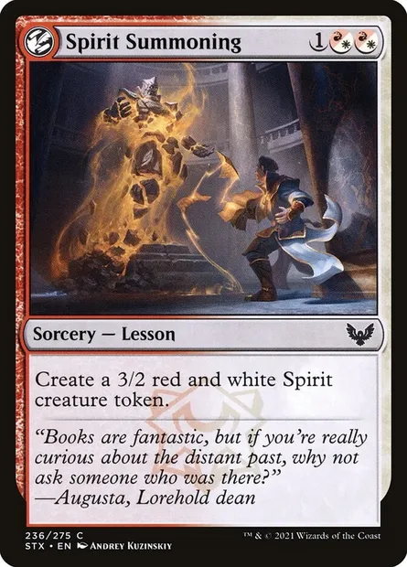 Spirit Summoning, Magic card STX 236 — Strixhaven: School of Mages set