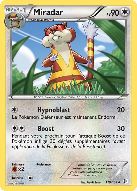 Miradar, carte Pokémon BCR 119 — extension Frontières Franchies