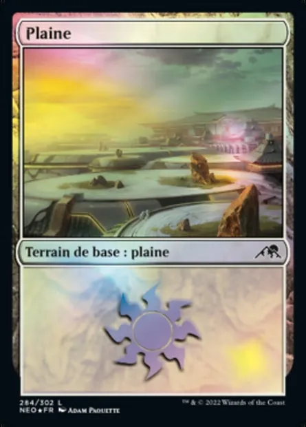 Plaine, carte Magic NEO 284 — extension Kamigawa: La Dynastie Néon