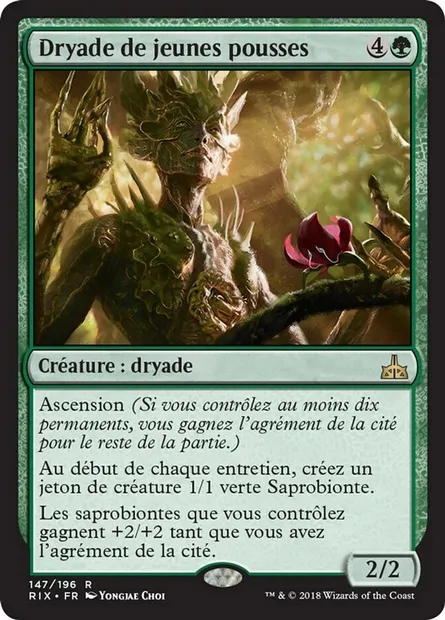 Dryade de jeunes pousses, carte Magic RIX 147 — extension Les combattants d'Ixalan