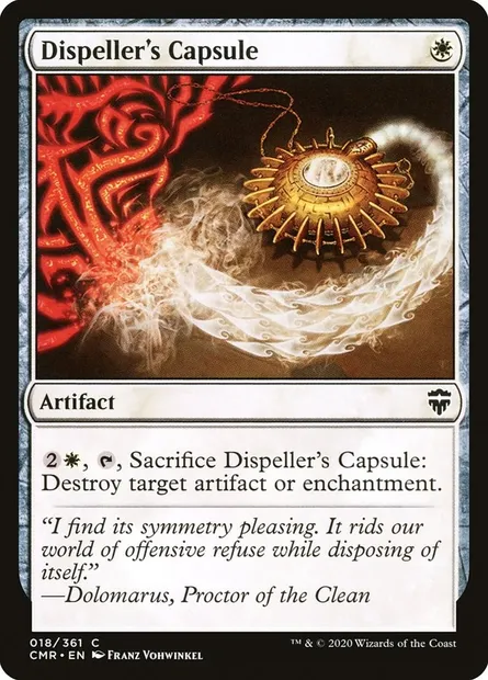 Dispeller's Capsule, Magic card CMR 18 — Commander Legends set