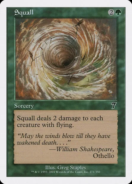 Bourrasque, carte Magic 7ED 271 — extension Septième Edition