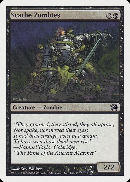 Zombies dévastateurs, carte Magic 9ED 160 — extension Neuvième Edition