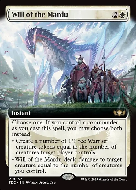 Will of the Mardu, Magic card TDC 57 — Tarkir: Dragonstorm Commander set
