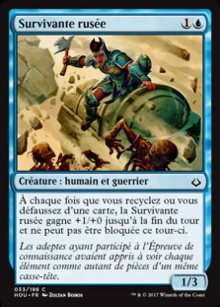 Survivante rusée, carte Magic HOU 33 — extension L’âge de la destruction