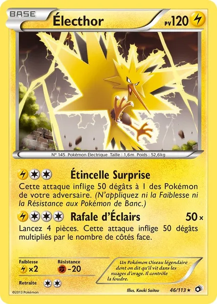 Électhor, carte Pokémon LTR 46 — extension Legendary Treasures