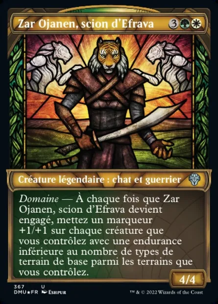 Zar Ojanen, scion d'Efrava, carte Magic DMU 367 — extension Dominaria Uni