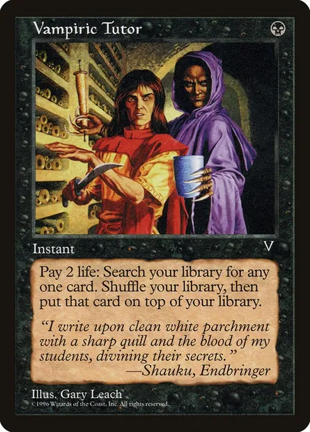 Vampiric Tutor, Magic card VIS 72 — Visions set