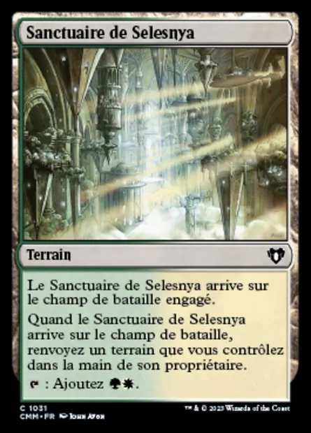 Sanctuaire de Selesnya, carte Magic CMM 1031 — extension Commander Masters