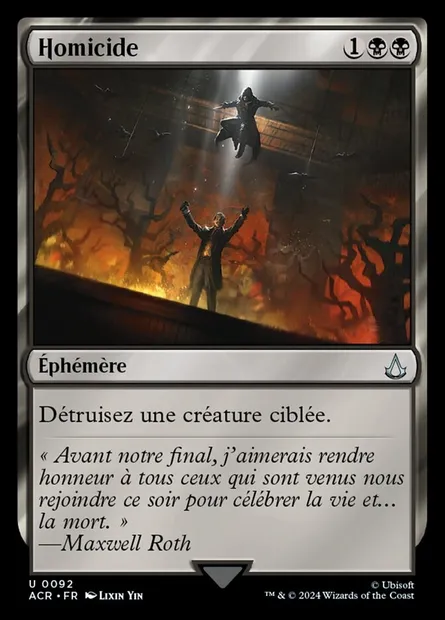 Homicide, carte Magic ACR 92 — extension Assassin's Creed