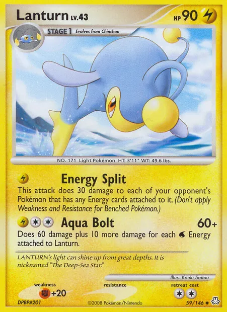 Lanturn, carte Pokémon LA 59 — extension Éveil des Légendes