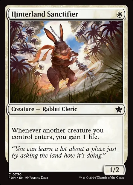 Hinterland Sanctifier, Magic card FDN 730 — Foundations set