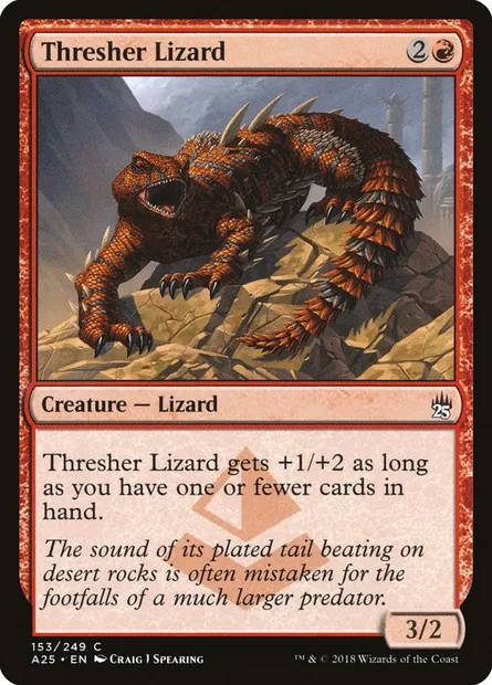 Thresher Lizard, Magic card A25 153 — Masters 25 set