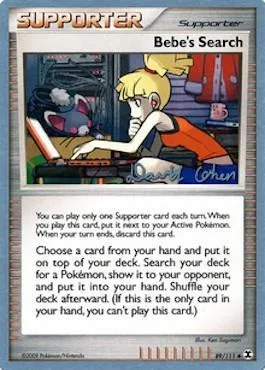 Bebe's Search, Pokémon card WCD09 089 — World Championship Decks 2009 set