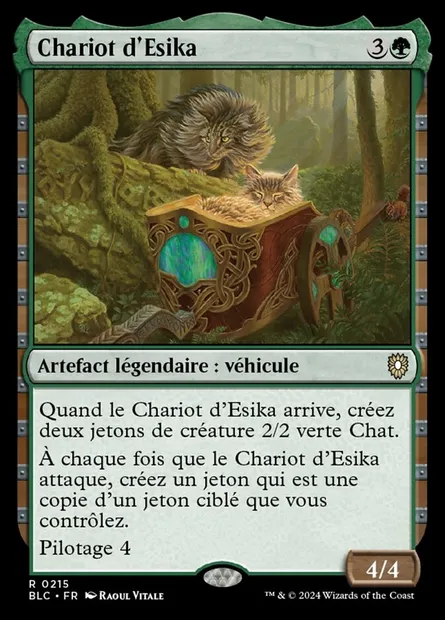 Chariot d'Esika, carte Magic BLC 215 — extension Bloomburrow Commander