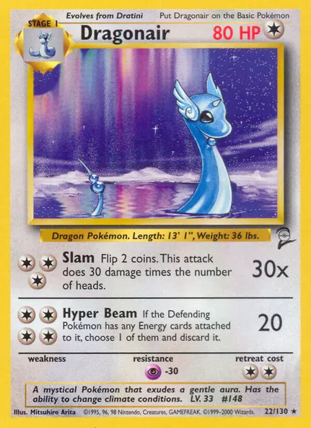 Draco, carte Pokémon B2 22 — extension Base Set 2