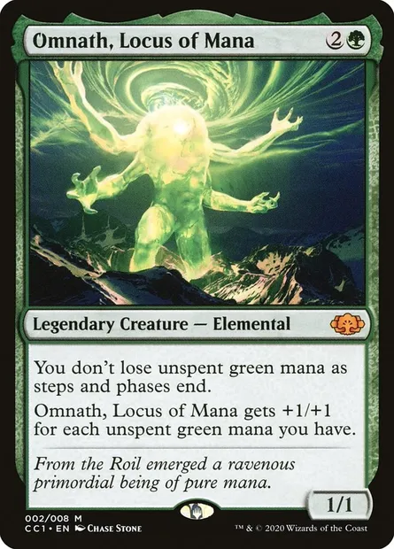 Omnath, Locus de mana, carte Magic CC1 2 — extension Commander Collection: Green