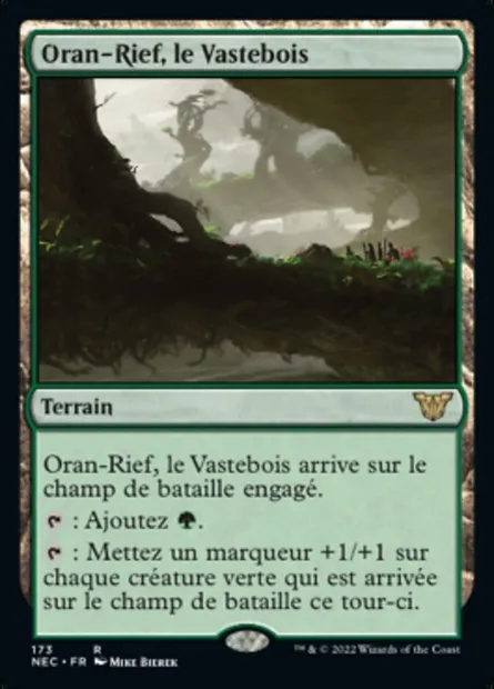 Oran-Rief, le Vastebois, carte Magic NEC 173 — extension Neon Dynasty Commander