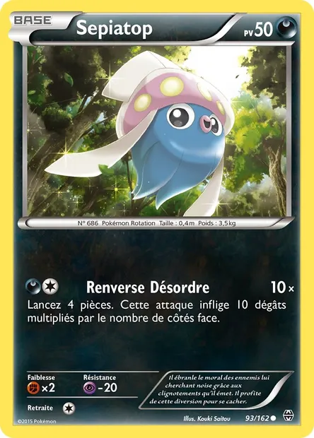 Sepiatop, carte Pokémon BKT 93 — extension Impulsion Turbo