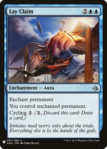 Lay Claim, Magic card PLST AKH-61 — The List set