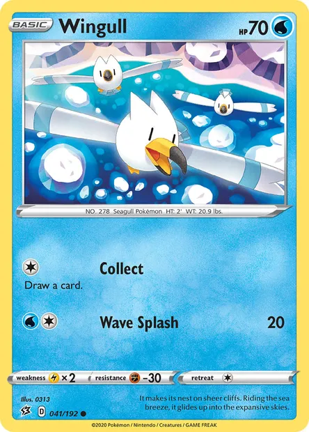 Wingull, Pokémon card RCL 41 — Rebel Clash set