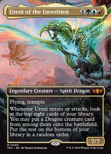 Ureni of the Unwritten, Magic card TDC 9 — Tarkir: Dragonstorm Commander set