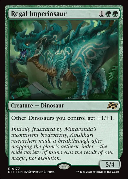 Regal Imperiosaur, Magic card DFT 177 — Aetherdrift set