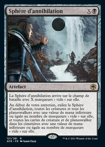 Sphère d'annihilation, carte Magic AFR 121 — extension Forgotten Realms: Aventures dans les Royaumes Oubliés