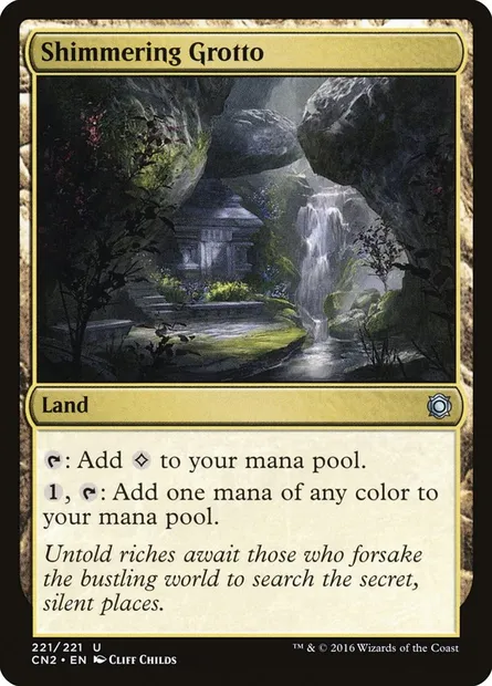 Grotte chatoyante, carte Magic CN2 221 — extension Conspiracy: Take the Crown