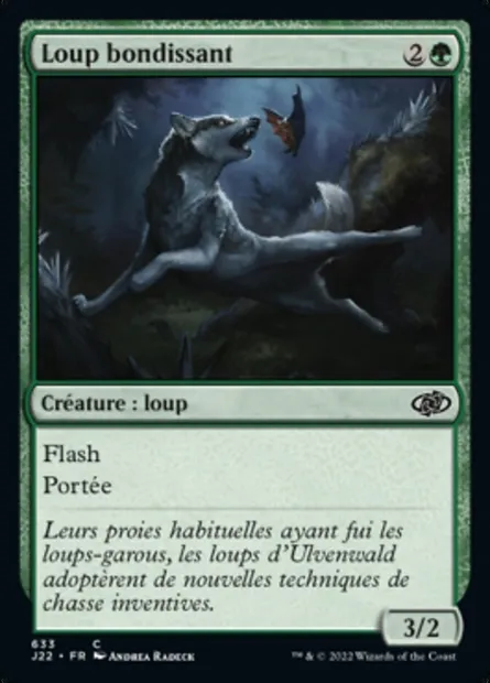 Loup bondissant, carte Magic J22 633 — extension Jumpstart 2022