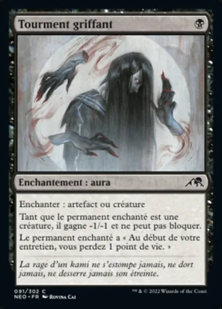 Tourment griffant, carte Magic NEO 91 — extension Kamigawa: La Dynastie Néon