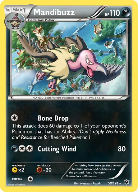 Mandibuzz, Pokémon card FCO 58 — Fates Collide set