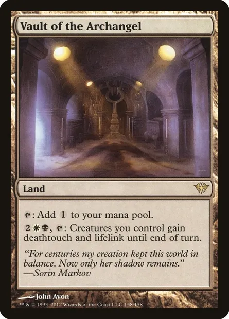 Vault of the Archangel, Magic card DKA 158 — Dark Ascension set