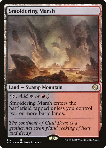 Smoldering Marsh, Magic card SCD 319 — Starter Commander Decks set