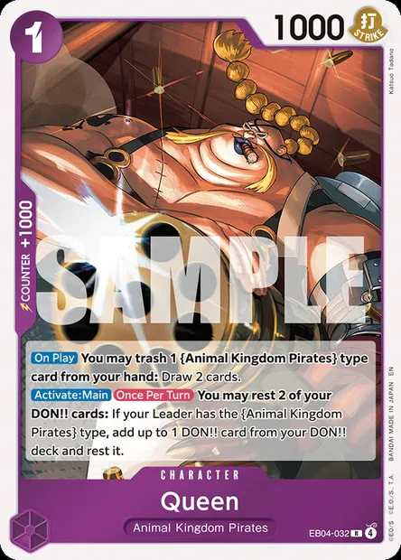 Queen, One Piece card EB04-032 — EGGHEAD CRISIS set