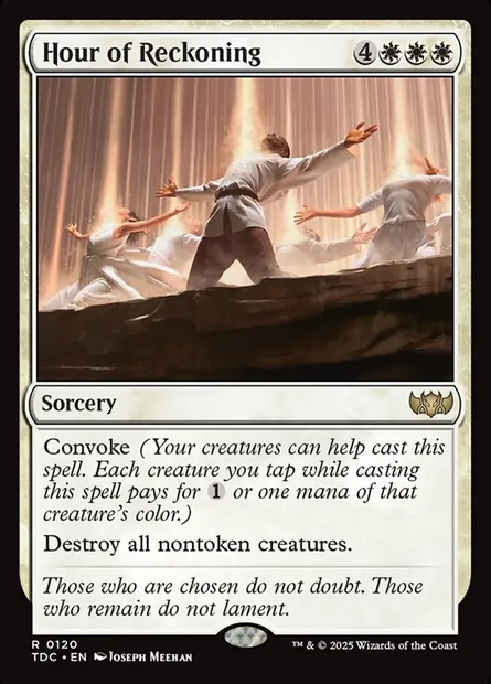 Hour of Reckoning, Magic card TDC 120 — Tarkir: Dragonstorm Commander set