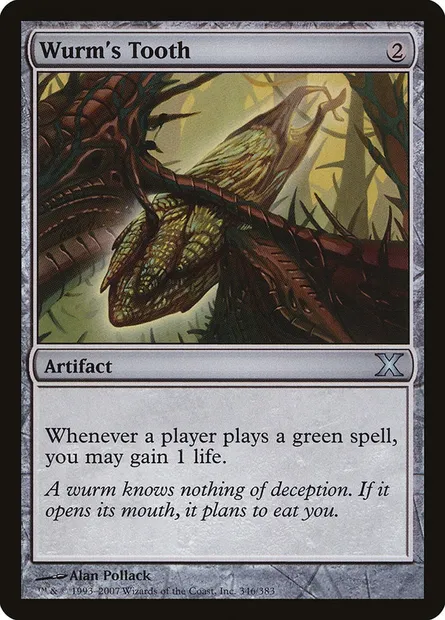 Wurm's Tooth, Magic card 10E 346 — Tenth Edition set