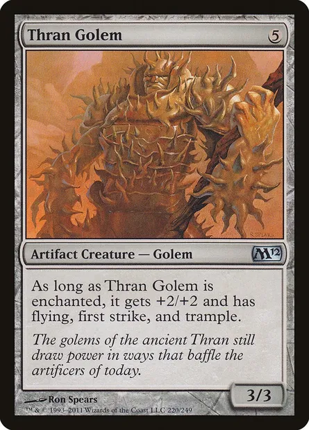 Thran Golem, Magic card M12 220 — Magic 2012 set