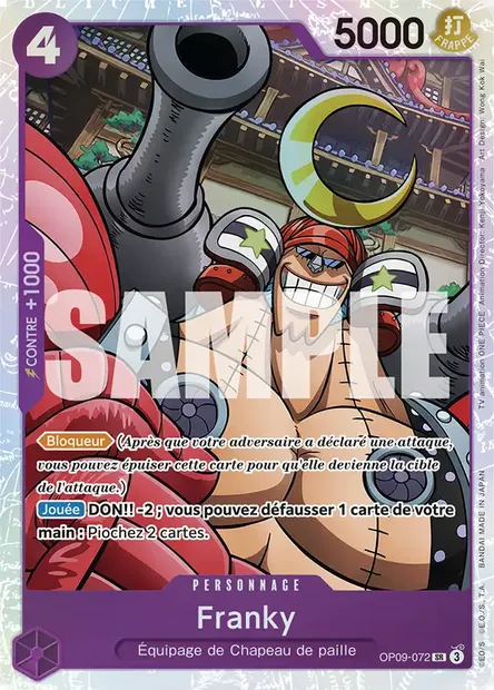 Franky, carte One Piece OP09-072 — extension LES NOUVEAUX EMPEREURS