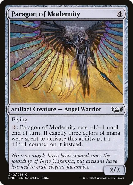 Paragon of Modernity, Magic card SNC 242 — Streets of New Capenna set