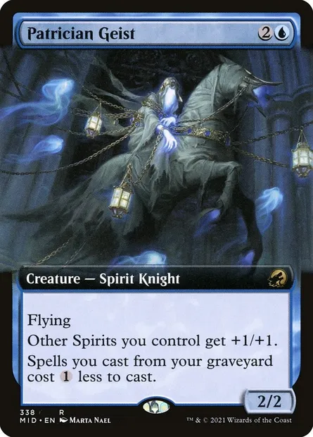 Patrician Geist, Magic card MID 338 — Innistrad: Midnight Hunt set