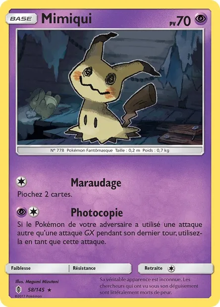 Mimiqui, carte Pokémon GRI 58 — extension Gardiens Ascendants