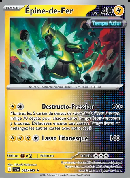 Épine-de-Fer, carte Pokémon TEF 062 — extension Forces Temporelles