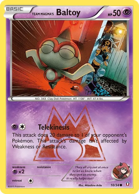 Team Magma's Baltoy, Pokémon card DCR 10 — Double Crisis set