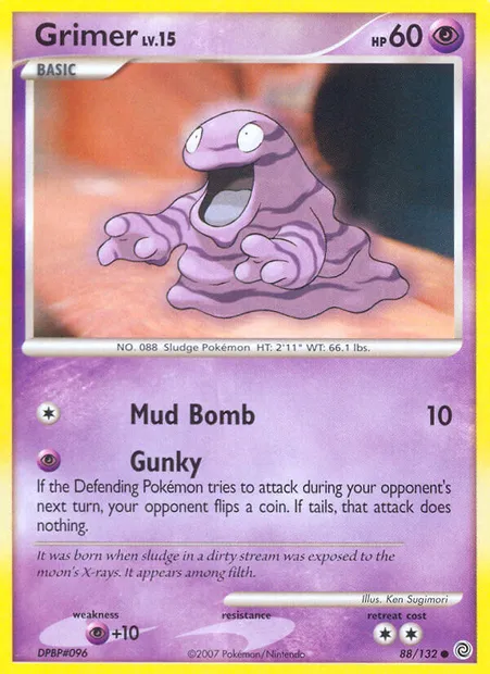 Grimer, Pokémon card SW 88 — Secret Wonders set