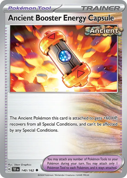 Ancient Booster Energy Capsule, Pokémon card TEF 140 — Temporal Forces set