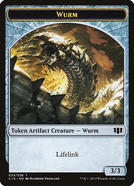 Wurm, carte Magic TC14 33 — extension Commander 2014 Tokens