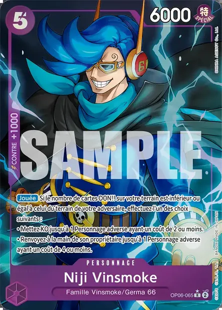 Niji Vinsmoke, carte One Piece OP06-065 — extension ONE PIECE CARD THE BEST